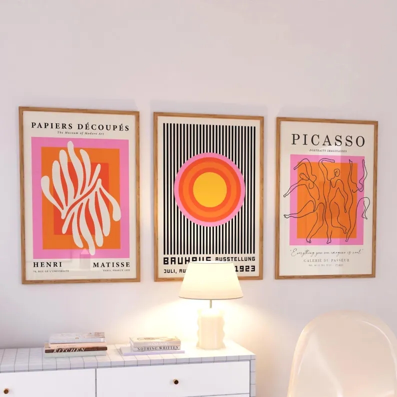 3pcsModern Orange  Bauhaus And - đánh giá và giá Photography Interior