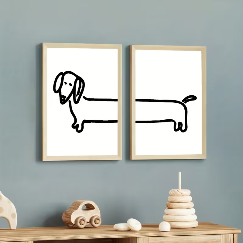 2PCS Modern Dachshund  Funny D - đánh giá và giá Photography Interior