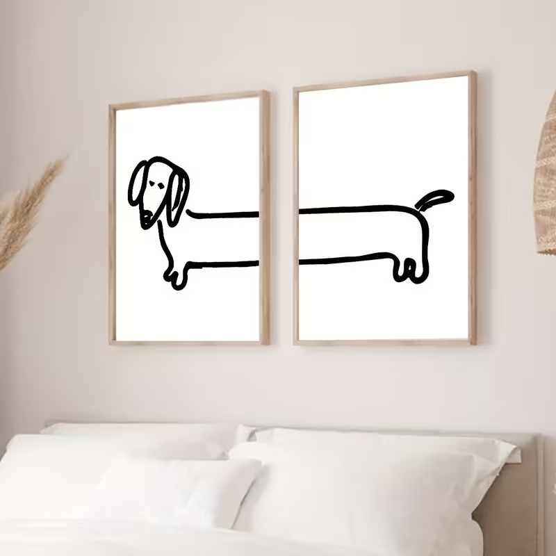 2PCS Modern Dachshund  Funny D - đánh giá và giá Photography Interior