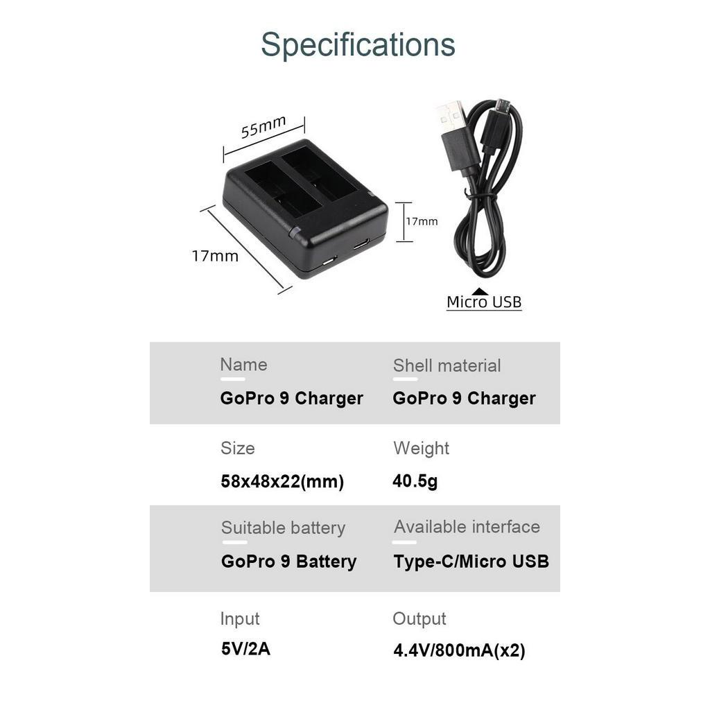 Go Pro 12 Dual Battery Charger - đánh giá và giá Gopro Action Camera Hero 11 Black