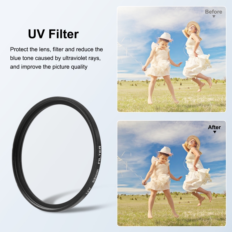 PULUZ 52mm UV Lens Filter For  - đánh giá và giá Gopro Action Camera Hero 11 Black