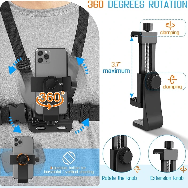 Phone Chest Strap Mount Belt f - đánh giá và giá Gopro Action Camera Hero 11 Black
